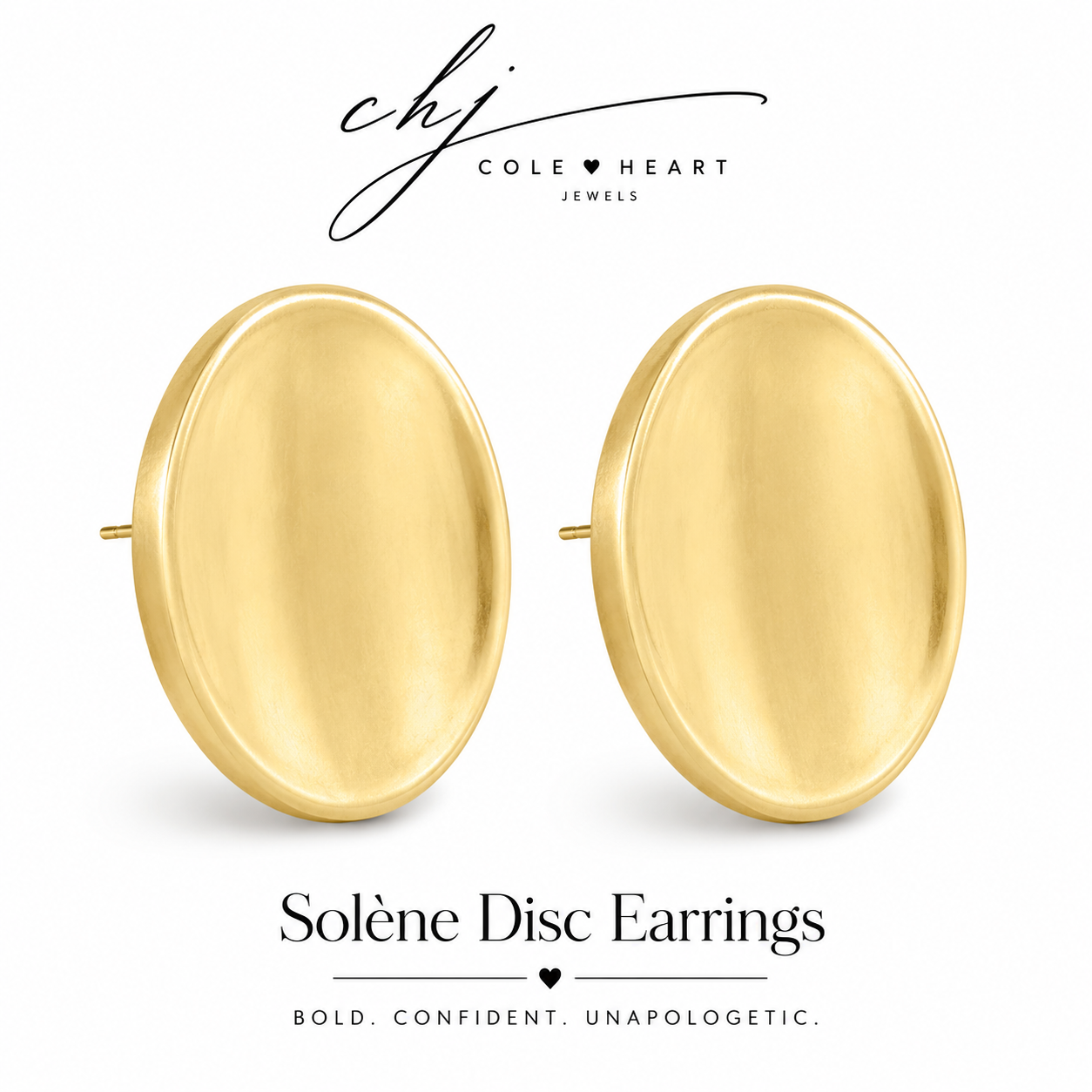 Soléna Oval Statement Earrings